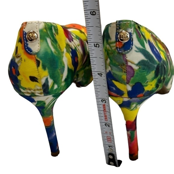 EUC Liz Claiborne Floral Peep Toe Pumps With Hidden Platform For Comfort, Sz 6.5 - Picture 7 of 16